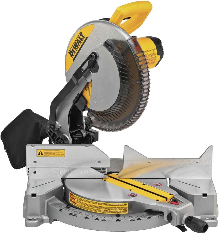 DEWALT 12-Inch Miter Saw, 15-Amp, Single Bevel, Compound (DWS715)